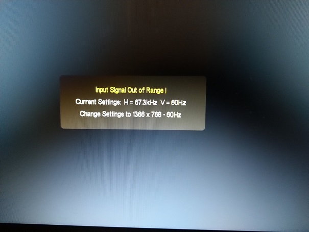 خطای input signal out of range مانیتور